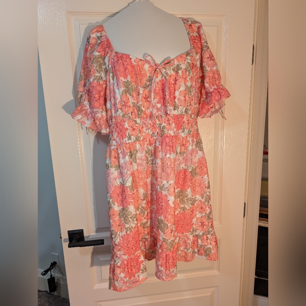 Adelyn Rae Pink Floral Dress